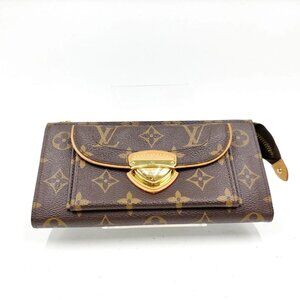 Authentic Louis Vuitton Brown Monogram Wallet mn378-030526
